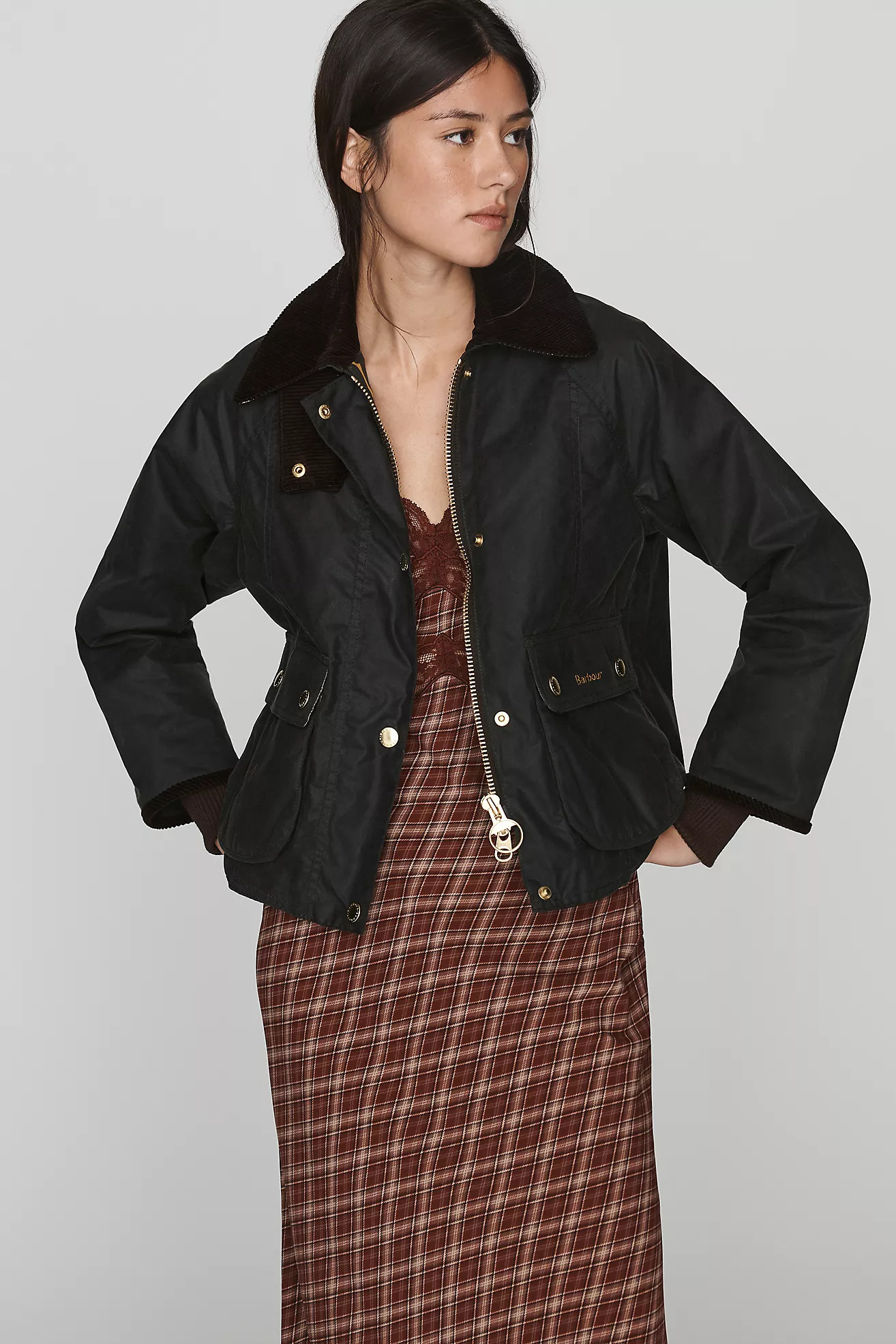 Barbour 100% Cotton Cropped Beadnell Jacket | Anthropologie (US)