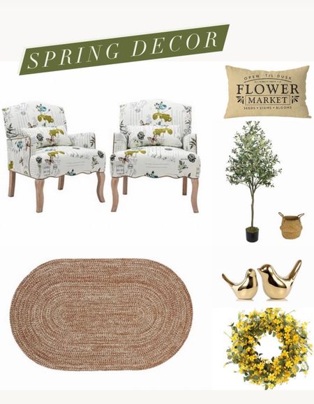 Home decor, spring decor, rug, floral chairs, #amazonhome 

#LTKhome #LTKstyletip #LTKSeasonal