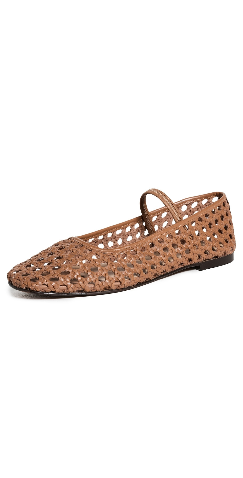 Madewell The Greta Ballet Flats in Open-Weave Leather Desert Camel 5 | Shopbop