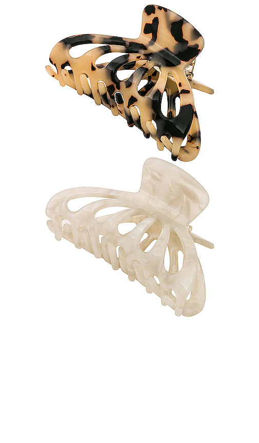 Tortoise Shell Claw Set in Grey & Brown | Revolve Clothing (Global)