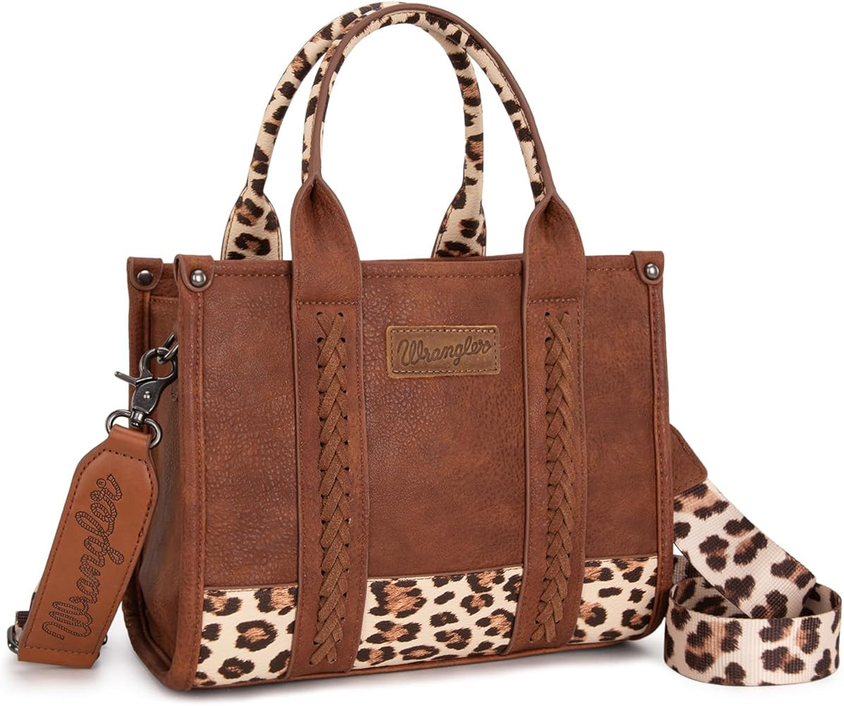 Montana West × Wrangler Tote Bag for Women Western Cow Print Purse Designer Top Handle Handbags | Amazon (US)