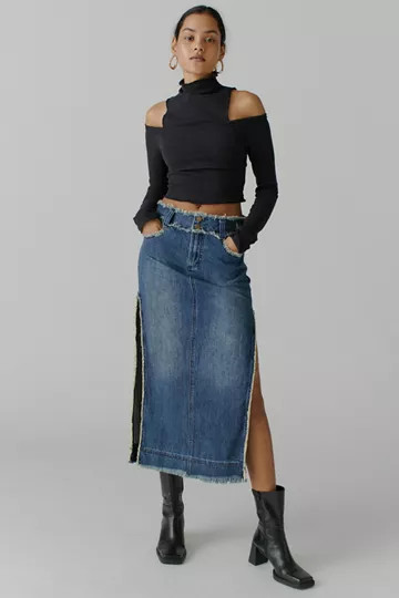 BDG Holly Denim Midi Skirt | Urban Outfitters (US and RoW)