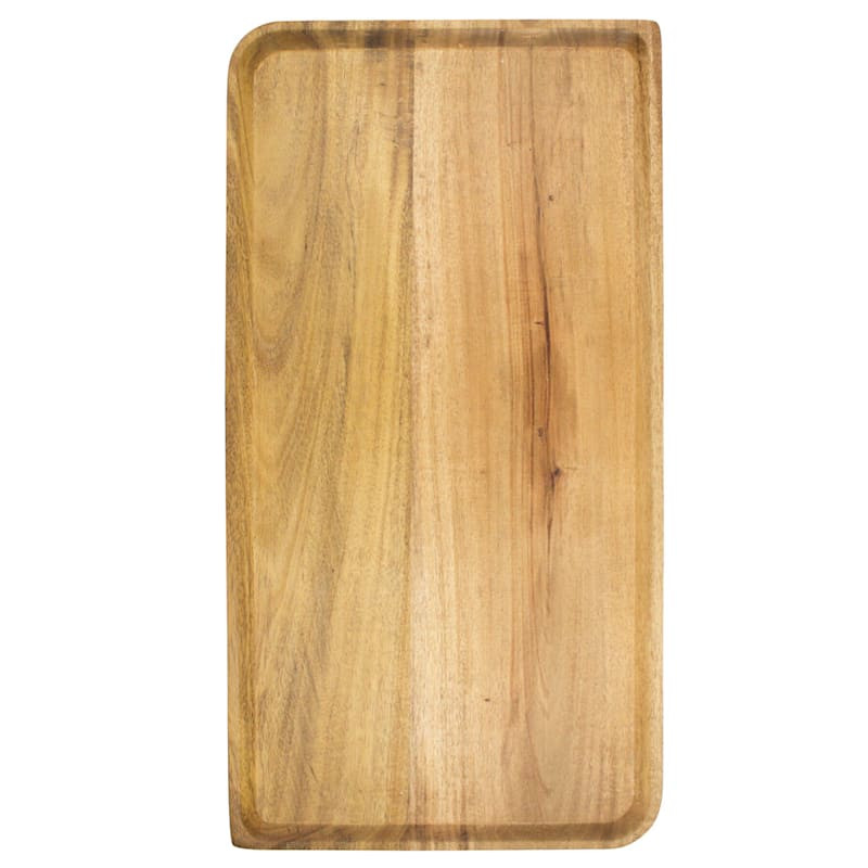 Acacia Wood Rectangle Serving Tray, Large | At Home