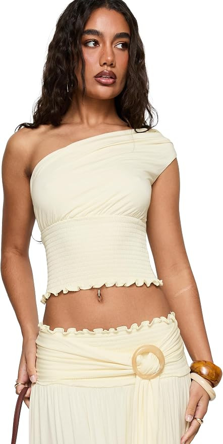 Princess Polly Women's Full Orbit One Shoulder Top | Amazon (US)