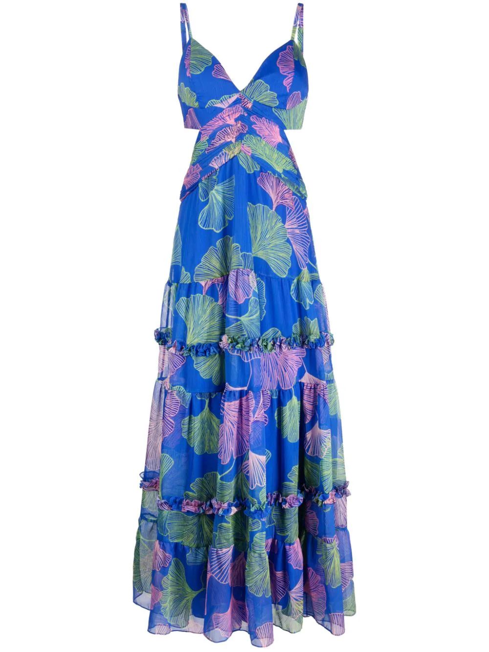 PatBO Ocean Leaf Sleeveless Maxi Dress - Farfetch | Farfetch Global