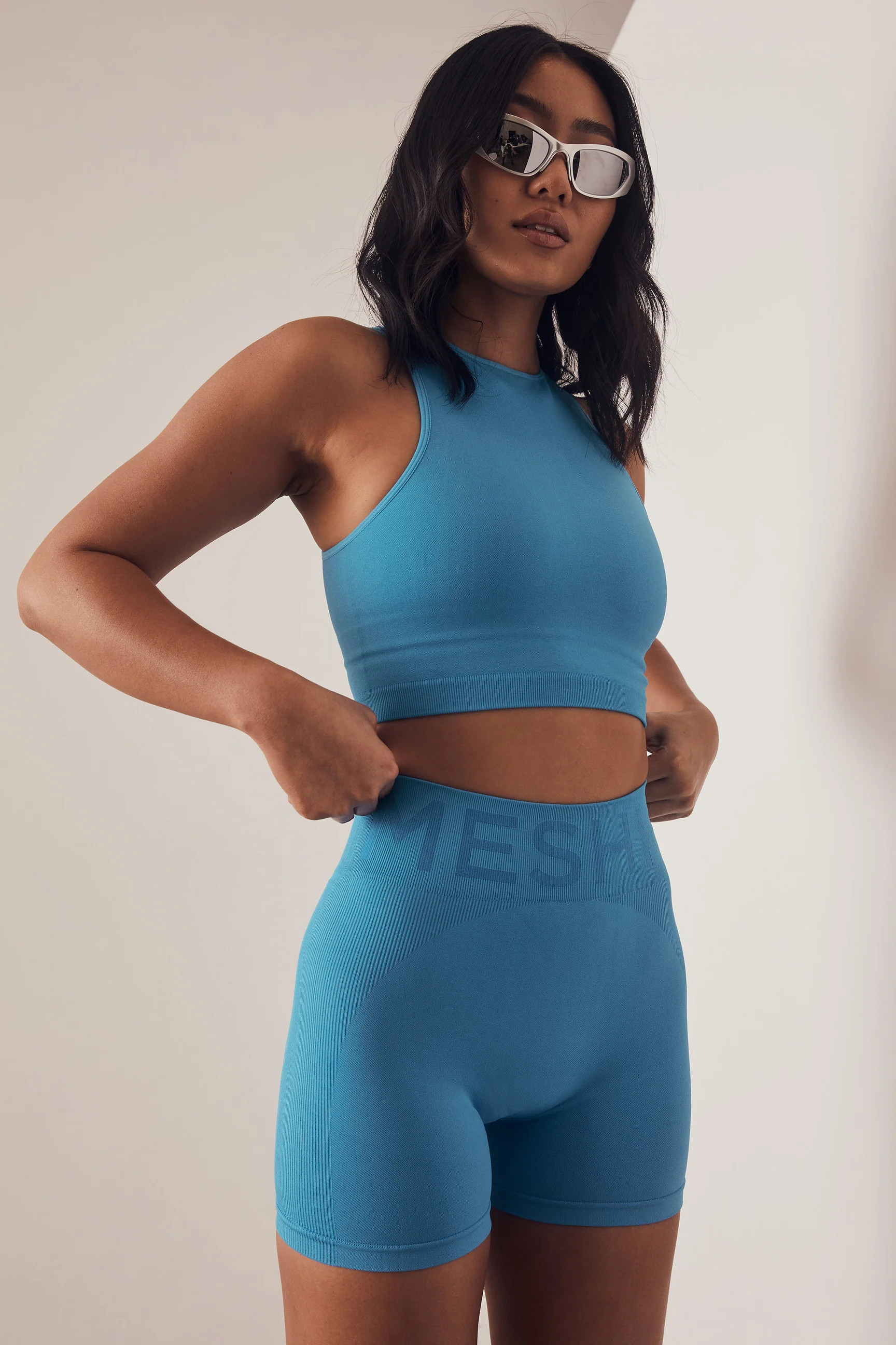 Pippa Racer Tank Top - Blue | MESHKI US