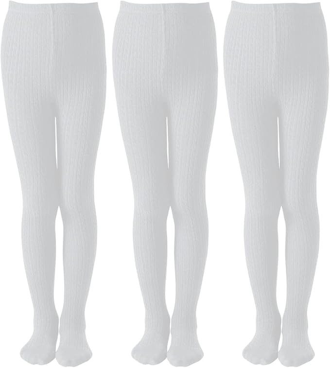 EPEIUS Baby Girl Tights Thick Cable Knit Leggings Seamless Cotton Toddler Girls Stockings School ... | Amazon (US)