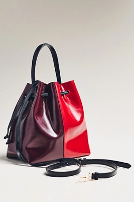 Two-Tone Cinched Bucket Bag | Anthropologie (US)