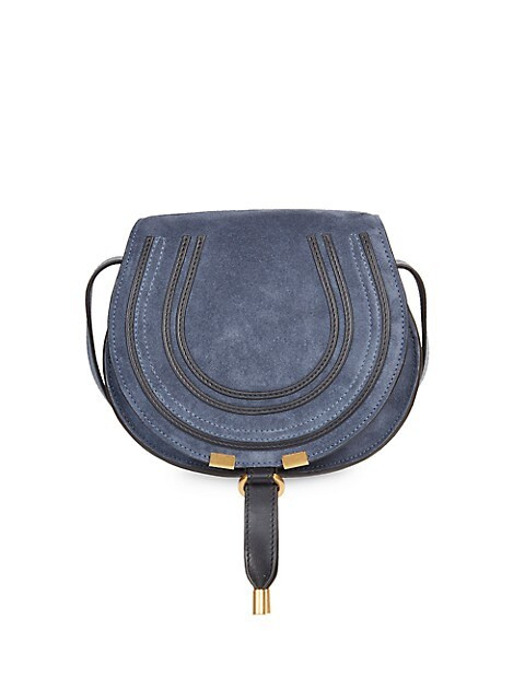 Marcie Bi-Color Suede Saddle Bag | Saks Fifth Avenue