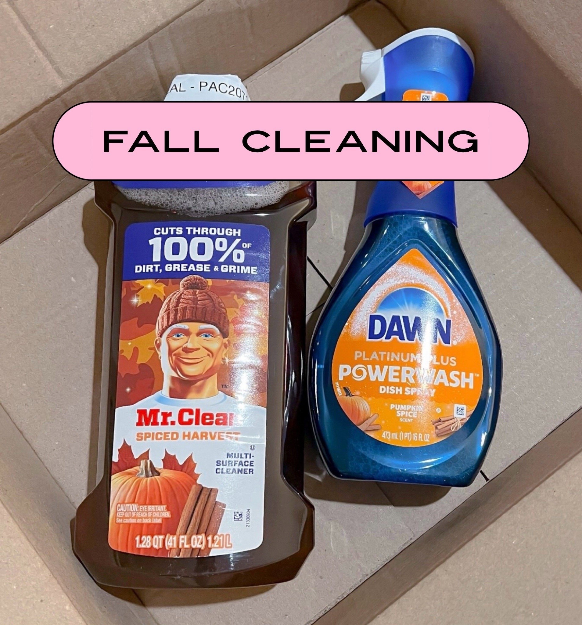 Ready for Fall Scented Cleaning? I will be ordering these again this year! They smell ah-mazing!!!!

🍂Dawn Powerwash Dish Soap in Pumpkin Spice
🍂Mr Clean All Purpose Cleaner in Spice Harvest

Fall Home. Fall Decor. Cozy Season. Cleaning.

#LTKSeasonal #LTKHome