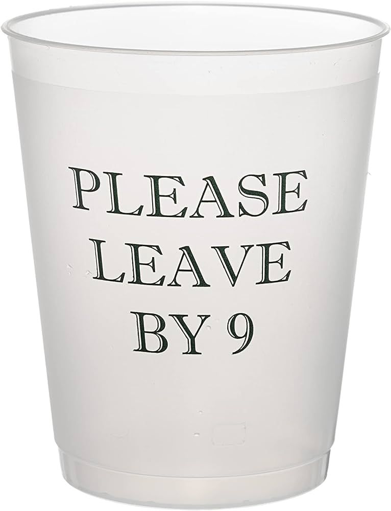 Pagoda Lane Please Leave by 9, 16oz Frosted Plastic Cups, 12 Pack, Fun & Chic, Unbreakable Reusab... | Amazon (US)
