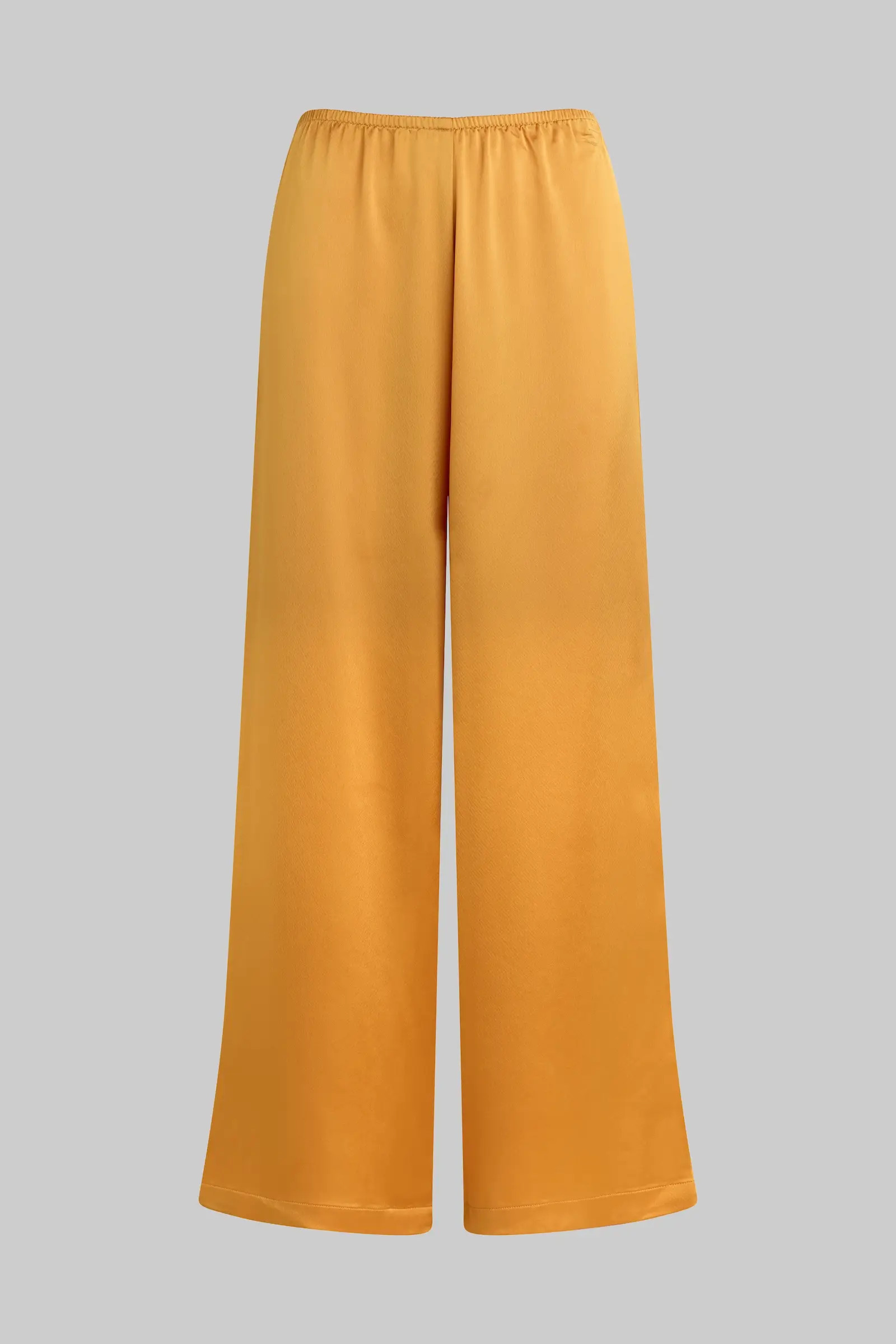 Barb Wide Leg Pant in Mandarine in Satin | LESET