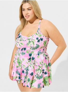 Wireless Short Lattice Side Dress With Brief | Torrid (US & Canada)