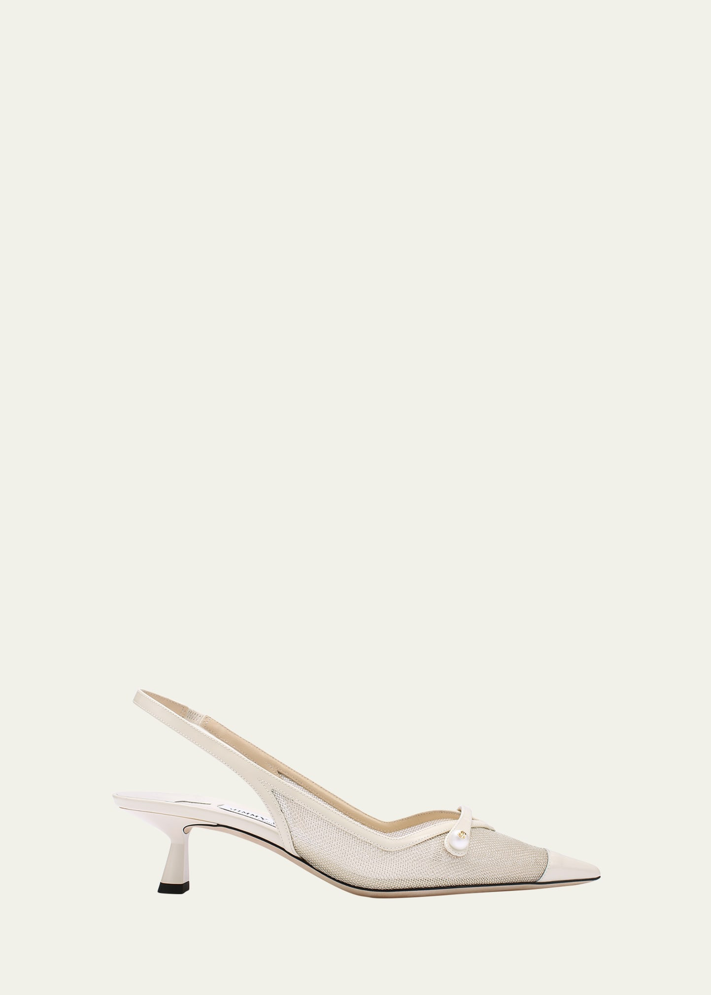 Jimmy Choo Amita Mesh Pearly-Strap Slingback Pumps | Bergdorf Goodman