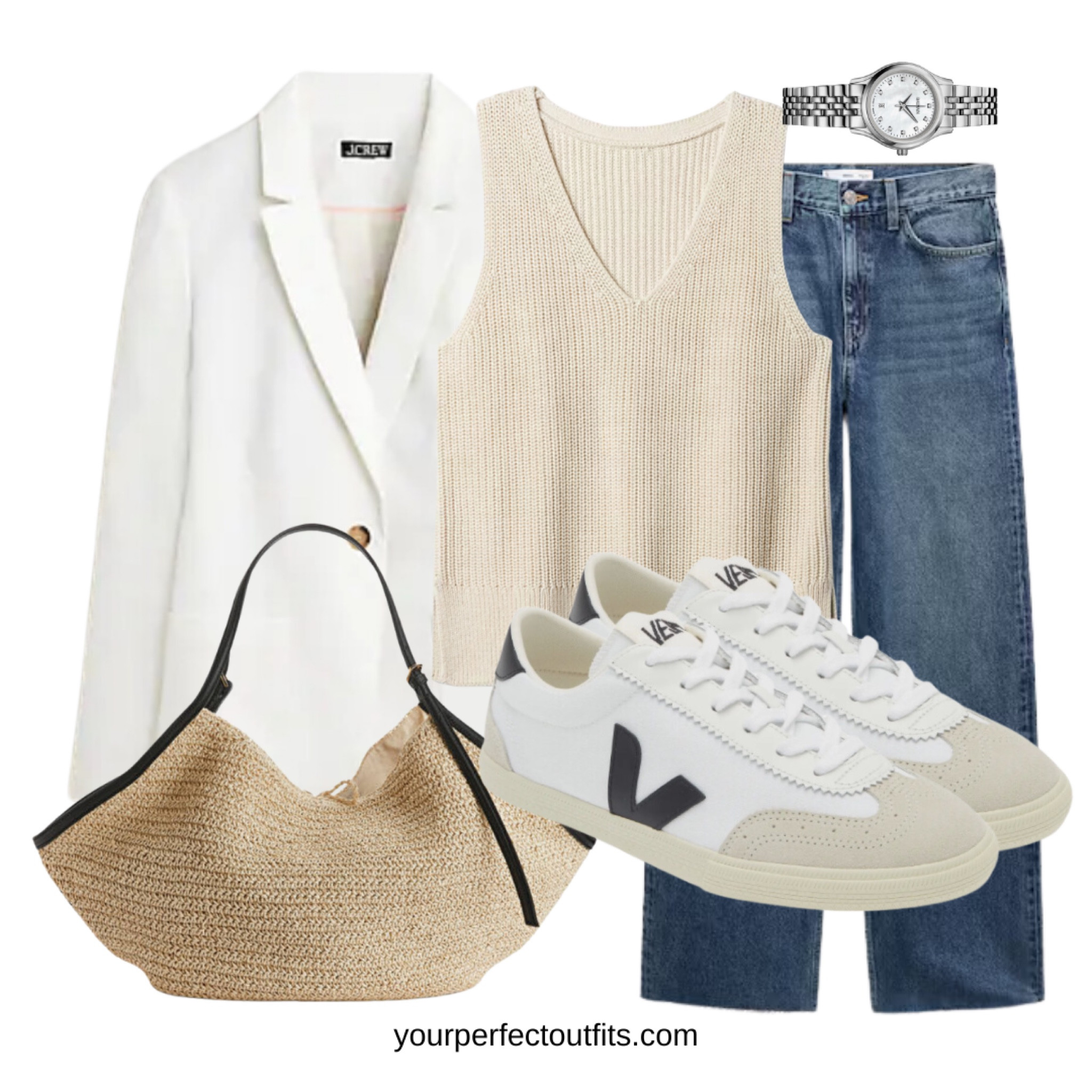 Chic and elegant workwear with a white blazer 
Spring outfits for office 

#LTKfindsunder100 #LTKsalealert #LTKfindsunder50