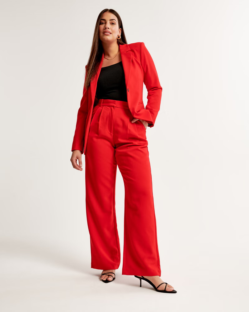 Curve Love A&F Sloane Tailored Pant | Abercrombie & Fitch (US)