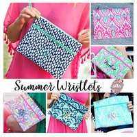 Summer Beach Wristlet  Wet Bag  Personalized Wristlet  Beach Wristlet  Clutch  Monogrammed Wristlet  Summer Wallet  Zip Pouch Zipper | Etsy (US)