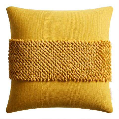 Woven Loop Indoor Outdoor Throw Pillow | World Market