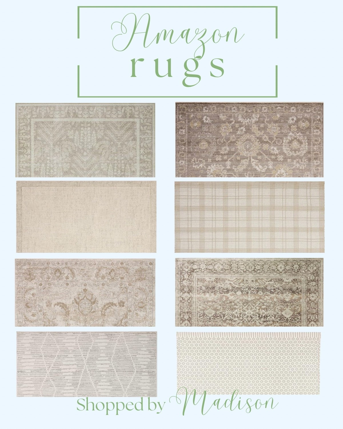 Amazon rugs, neutral rugs, brown rugs, ivory rugs, amazon home decor, living room design, dining room decor, bedroom decor

#LTKHome #LTKFindsUnder100 #LTKStyleTip