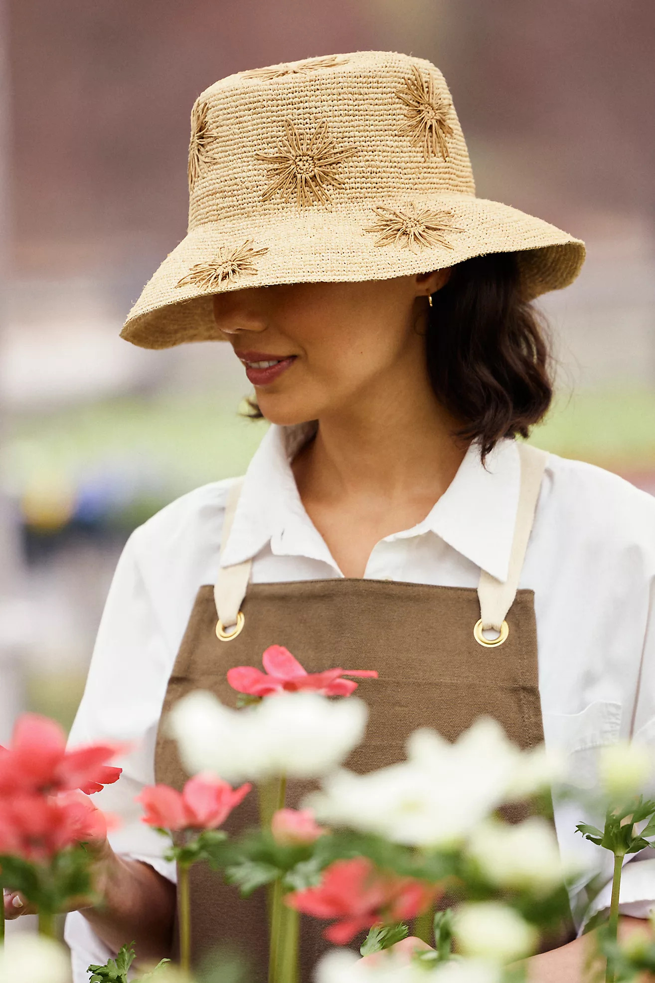 Sol Floral Raffia Hat | Terrain