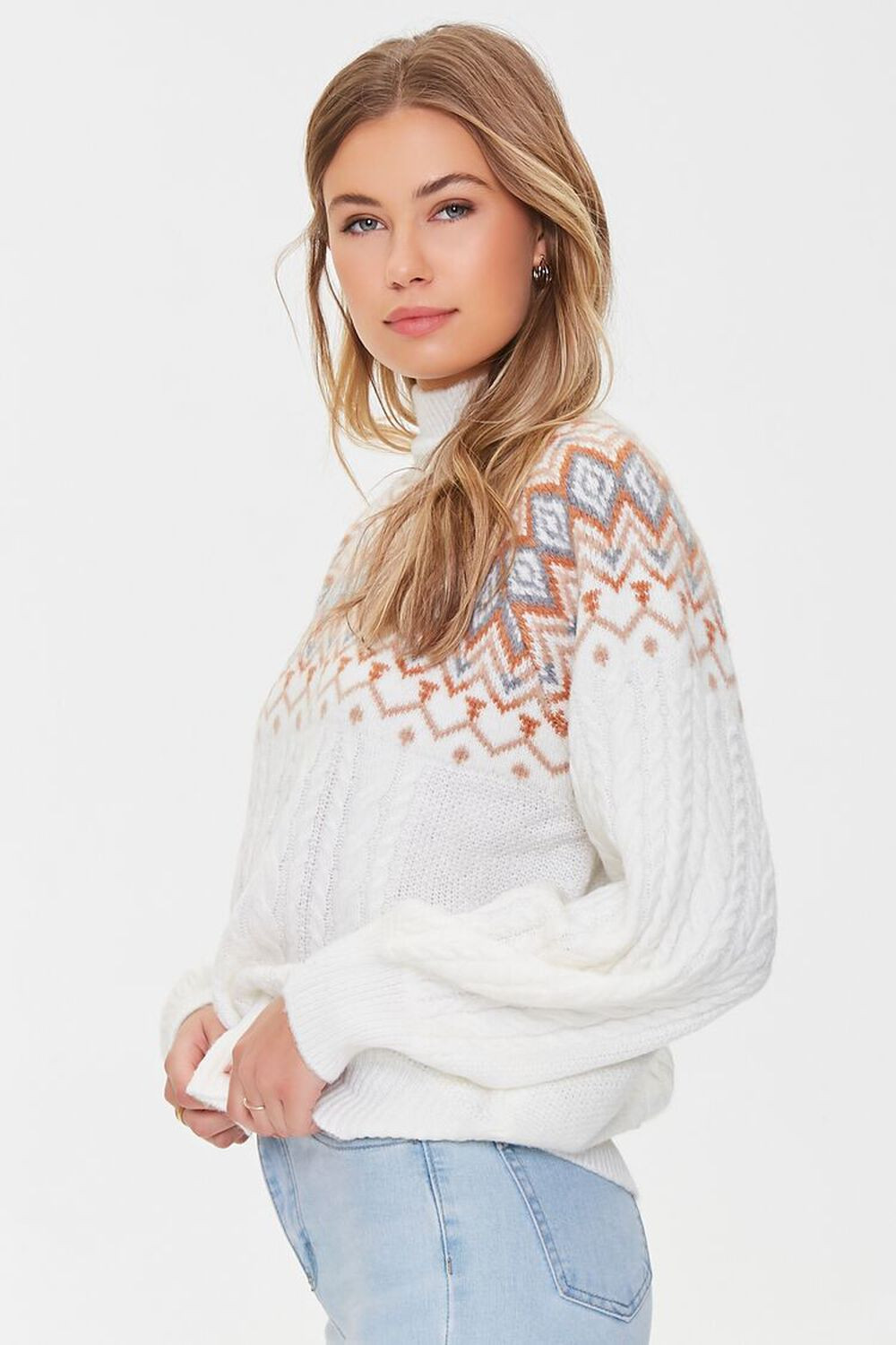 Fair Isle Cable Knit Sweater | Forever 21 (US)