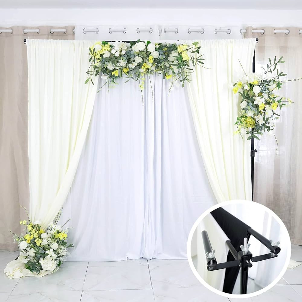 Efavormart 10FT Dual Cross Bar Backdrop Stand, DIY Adjustable Heavy Duty Background Support Stand... | Amazon (US)