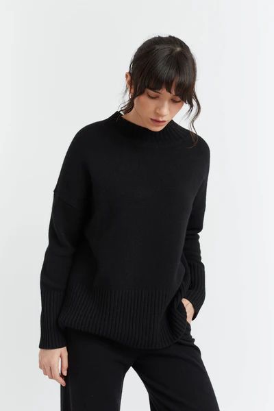 Black Cashmere Comfort Sweater | Chinti & Parker