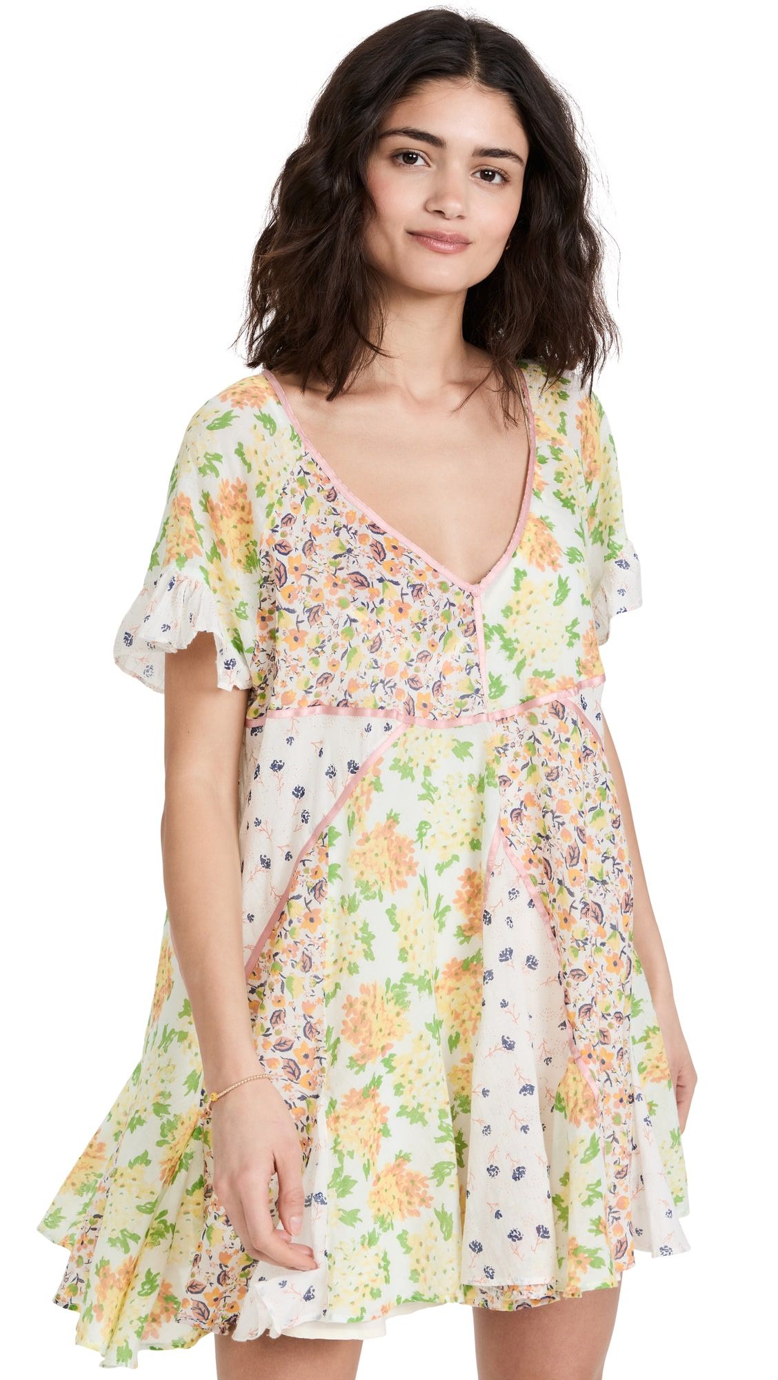 Wildflower Patchwork Mini Dress | Shopbop