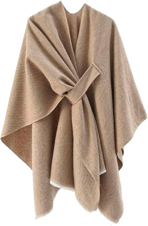 Women's Shawls Wrap Poncho Soft Capes Open Front Cardigan Large Blanket Wraps Shawl Knitted Cloak... | Amazon (US)