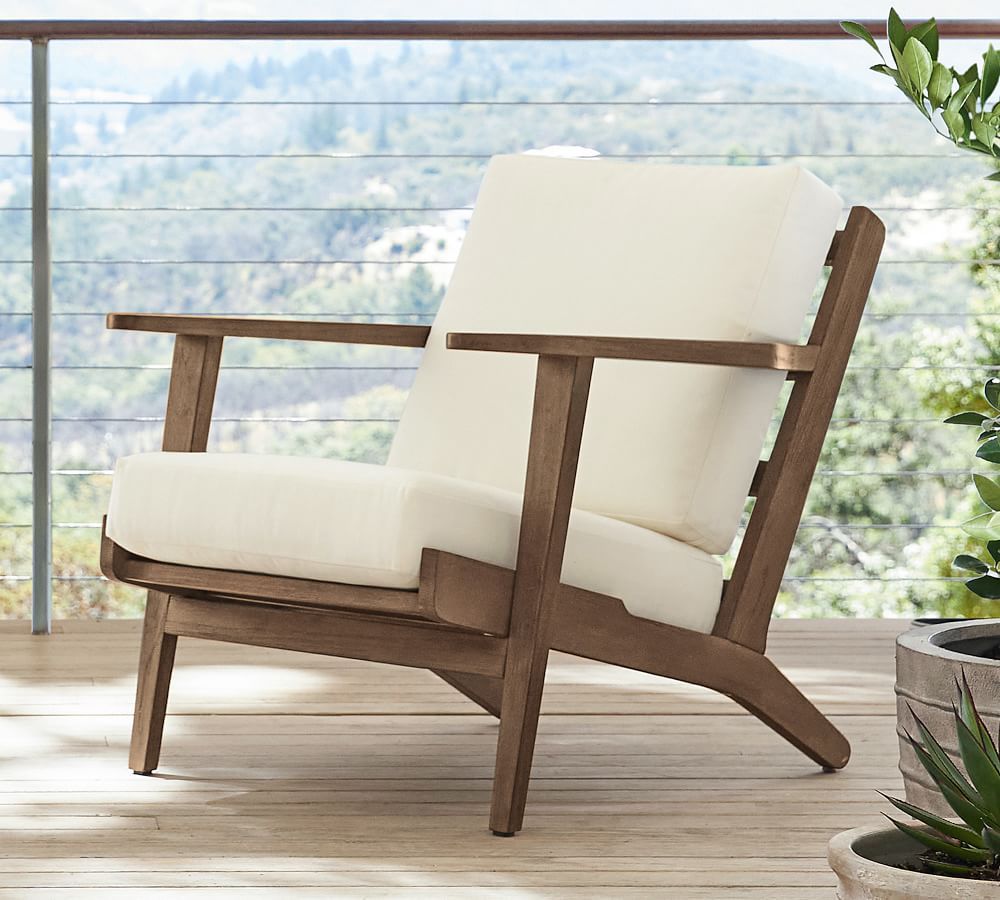 Raylan FSC® Teak Outdoor Lounge Chair | Pottery Barn (US)