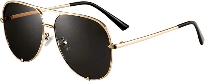 Eyerno Mirrored Aviator Sunglasses For Men Women Fashion Designer UV400 Sun Glasses | Amazon (US)