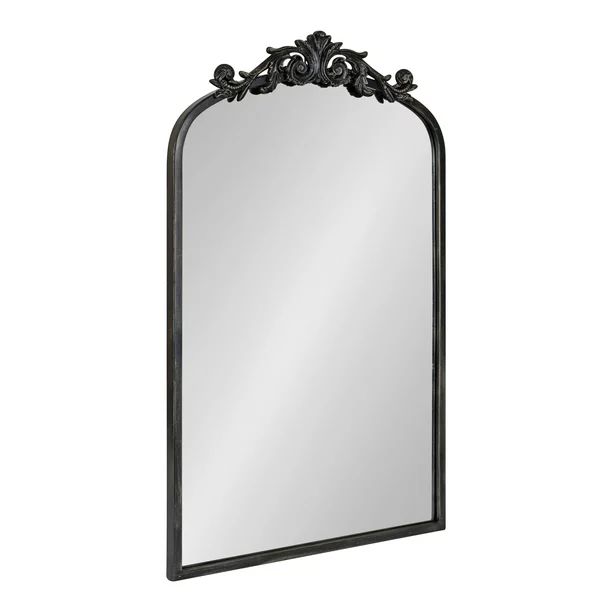 Kate And Laurel Arendahl Traditional Arch Mirror, 19 x 30.75, Antique Black, Baroque Inspired Wal... | Walmart (US)