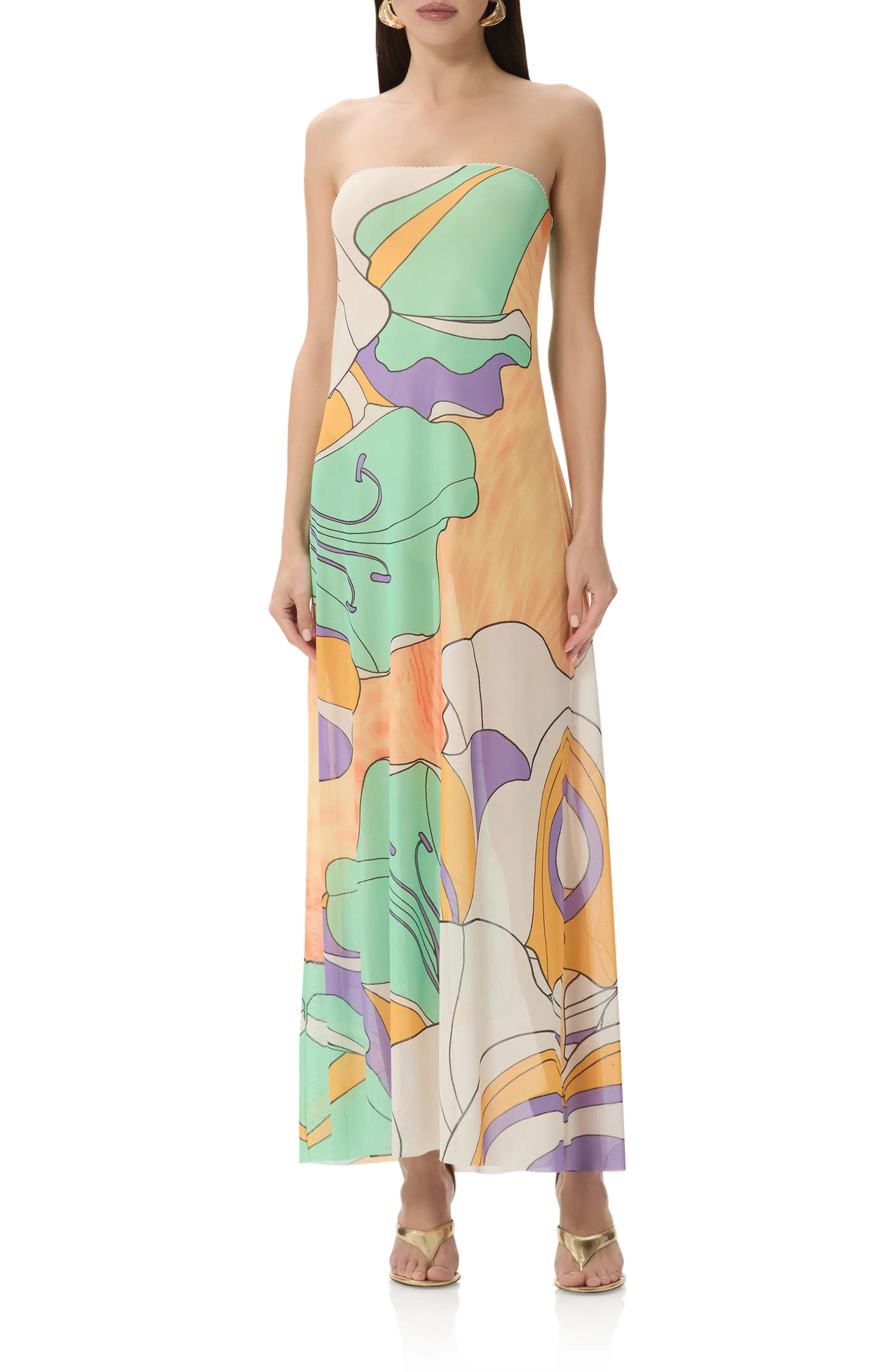AFRM Alfie Floral Print Strapless Dress (Women) | Nordstrom | Nordstrom