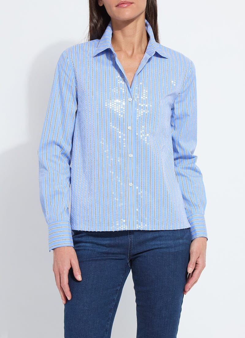 Mila Sequin Stretch Shirting | Lysse NY