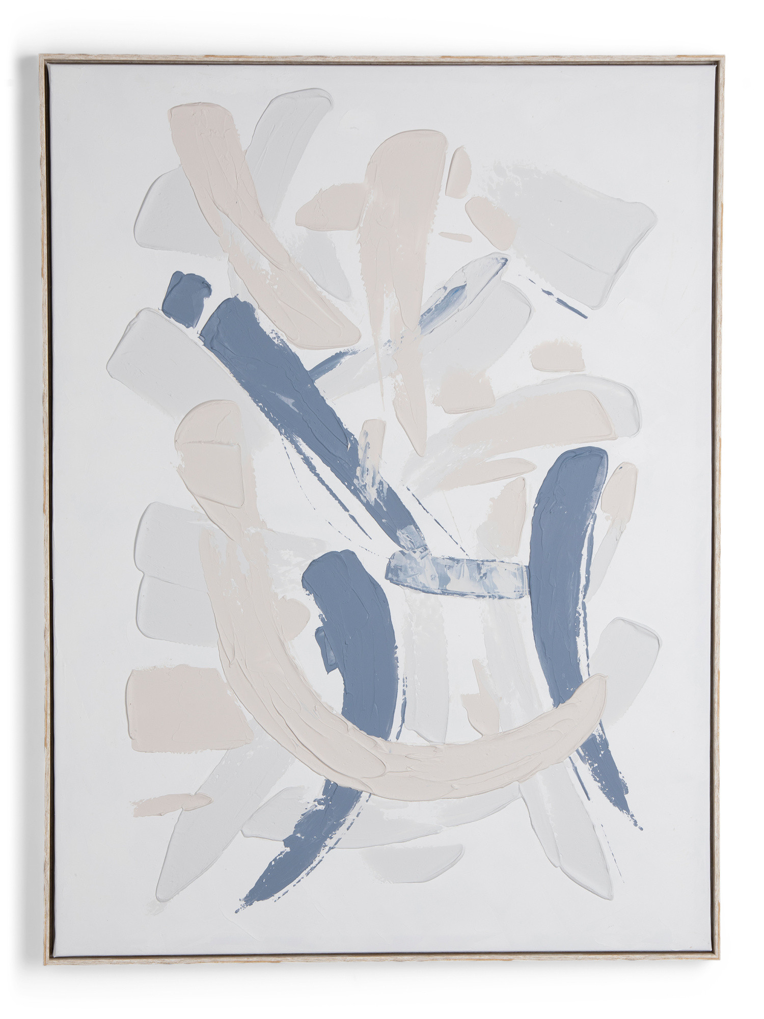 30x40 Abstract Neutral Dreams Plaster Mon Weathered White Wall Art | TJ Maxx