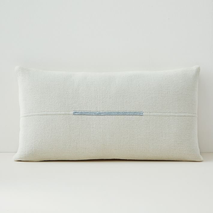 Accented Cotton Canvas Lumbar Pillow Cover | West Elm (US)