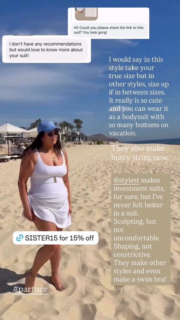 @stylest makes investment suits, for sure, but I’ve never felt better in a suit. Sculpting, but not uncomfortable. Shaping, not constrictive. They make other styles and even make a swim bra!  They also make busty sizing now.

#LTKMidsize #LTKSwim #LTKPlusSize