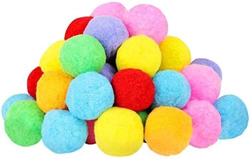 Very Large Assorted Pom Poms for DIY Creative Crafts Decorations, Assorted Colors (50Pack 2.5 Inc... | Amazon (US)