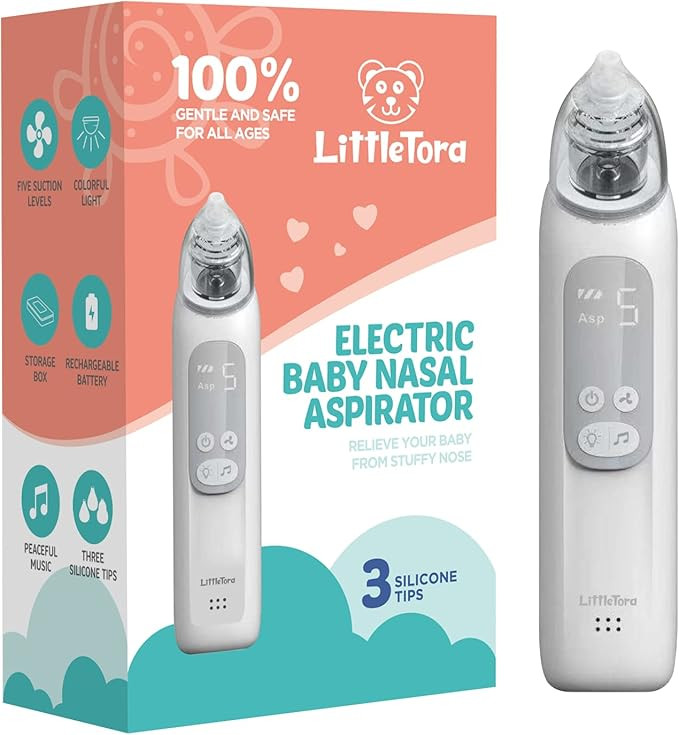 LittleTora Baby Nasal Aspirator - Rechargeable Electric Nose Sucker Baby Nose Cleaner - Toddlers ... | Amazon (US)