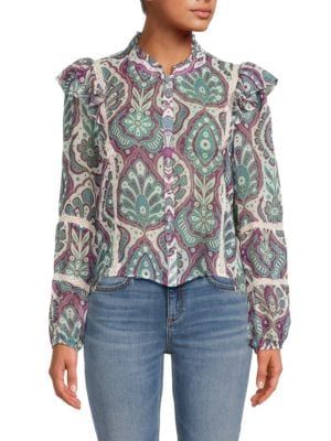 Floral Ruffle Blouse | Saks Fifth Avenue OFF 5TH