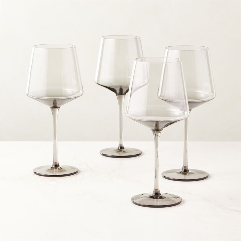 Muse Modern Smoked White Wine Glass Set of 4 + Reviews | CB2 | CB2