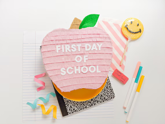 First Day of School Pink Apple Mini Pinata  Back to School - Etsy | Etsy (US)