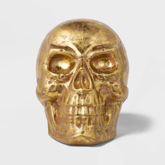 Skull Gold Foil Mold Halloween Decorative Sculpture - Hyde & EEK! Boutique™ | Target