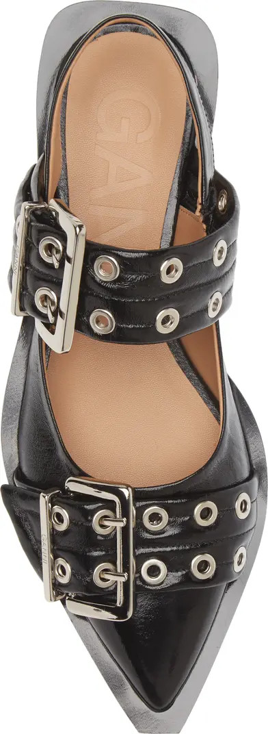 Chunky Buckle Slingback Ballerina Flat (Women) | Nordstrom