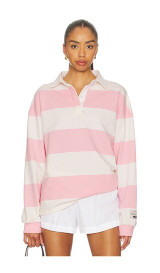 Gold Hinge Rugby Top in Pink. - size L | Revolve Clothing (Global)