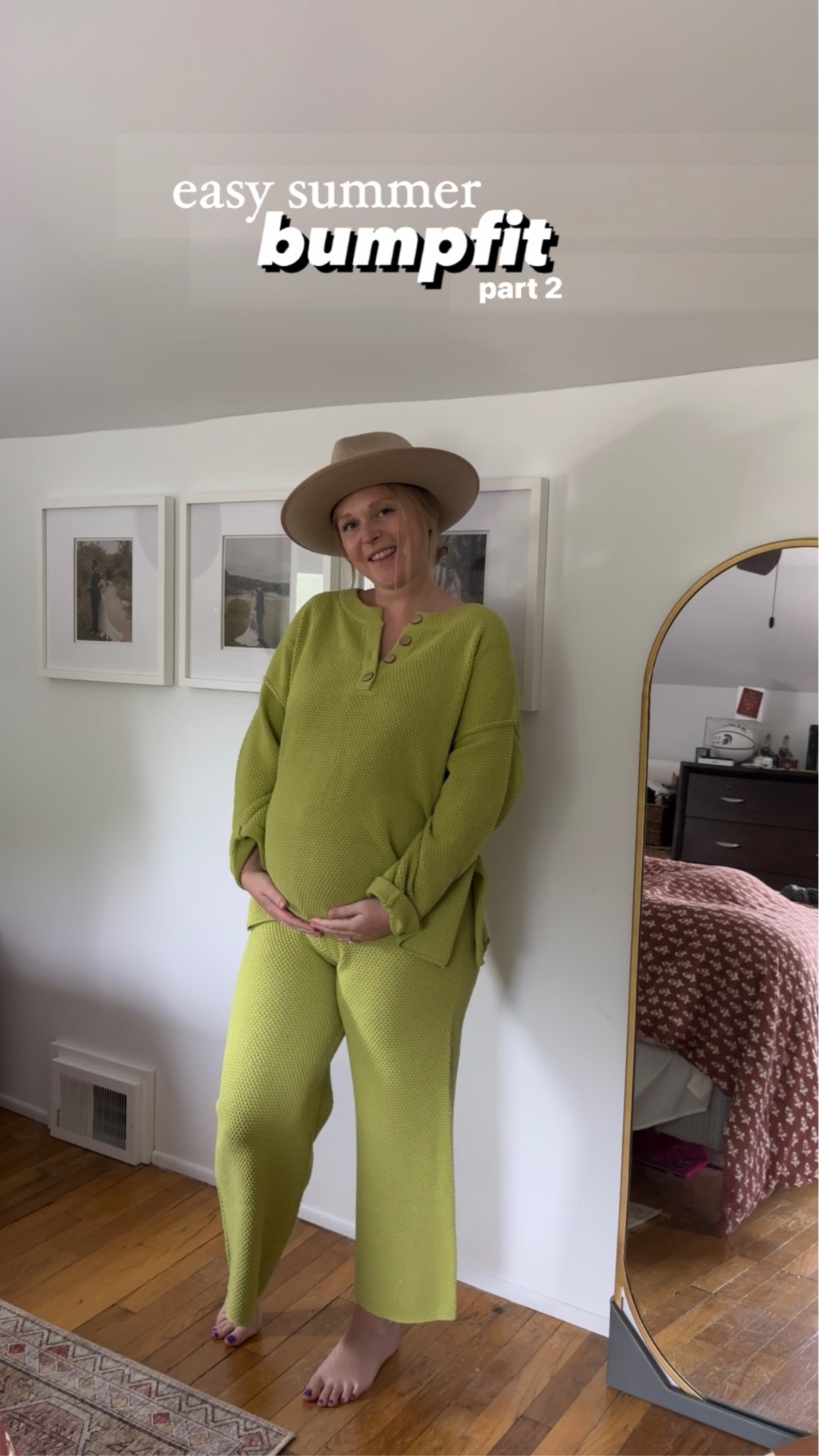 Actually OBSESSED with this set from free people 💚 currently 35 weeks pregnant and wearing my true medium! Would be the perfect postpartum outfit!! Color is citron silk 😋

#LTKFind #LTKbump #LTKstyletip