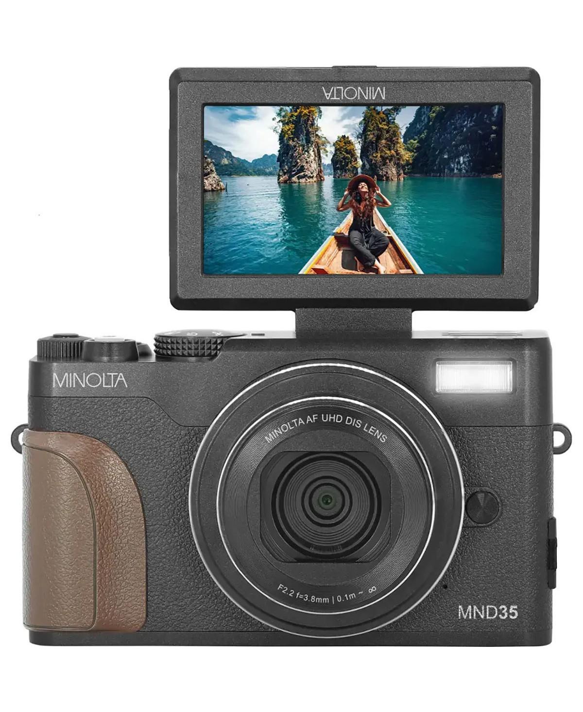 Minolta MND35 64MP 4K Ultra Hd Wi-Fi Digital Camera, Black - Black | Macy's