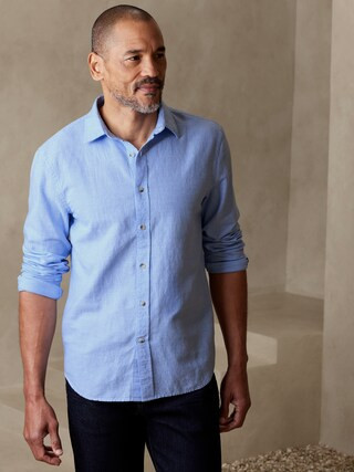 Slim Linen-Blend Shirt | Banana Republic Factory