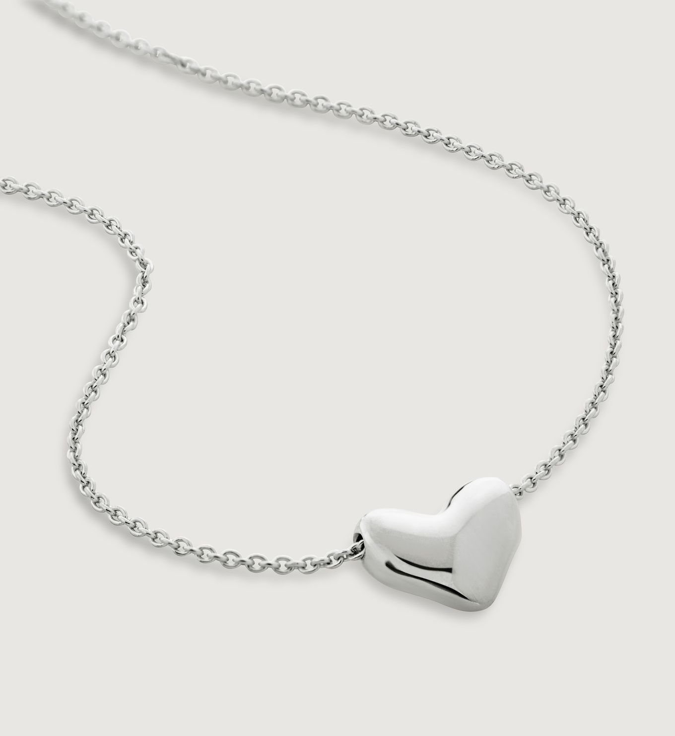 Heart Chain Necklace Adjustable 41-46cm/16-18' | Monica Vinader (US)