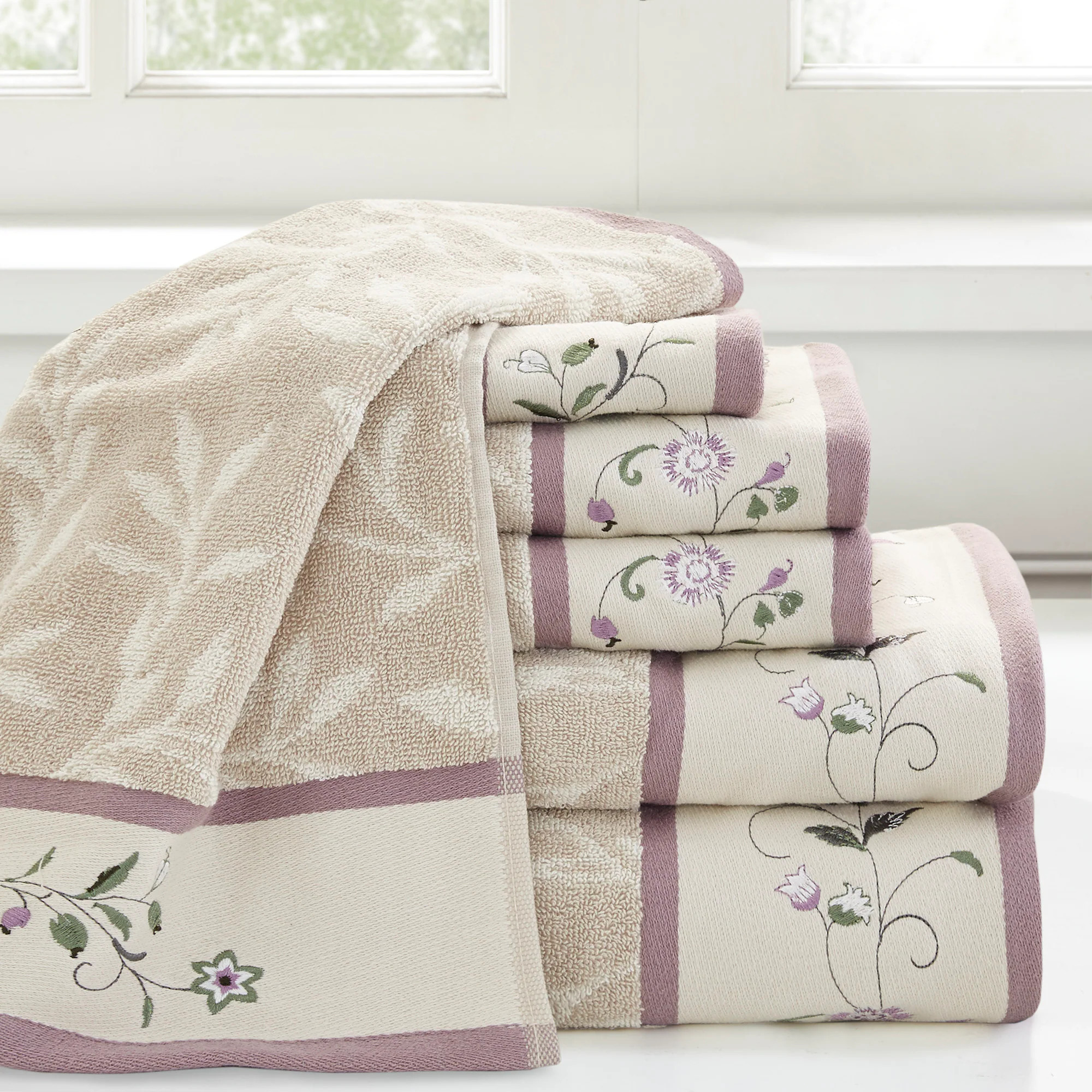 Madison Park 6 -Piece Purple Cotton | MP73-7906 | Lowe's